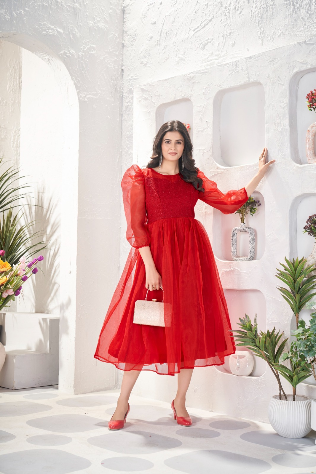 1-Piece Western dress  - Red - image_01_a35659cf4c00.jpg