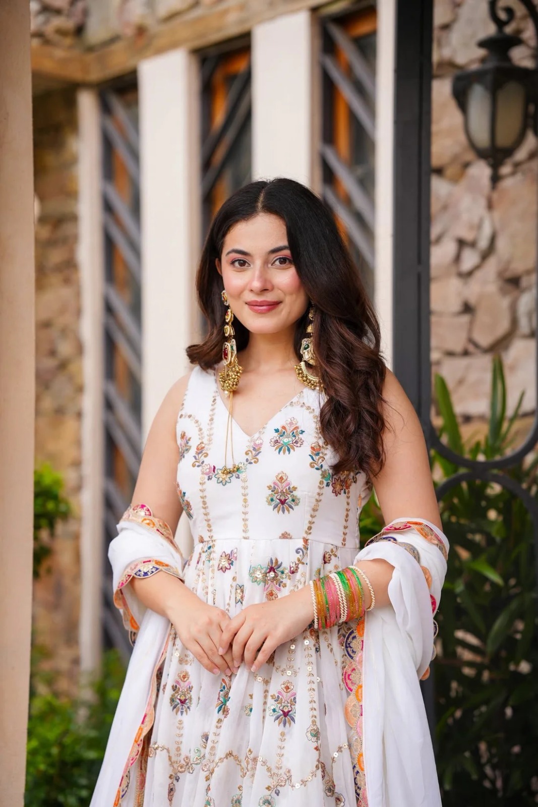 Ethnic Gown with Dupatta - White - image_02_fd1bc9b2fe64.jpg