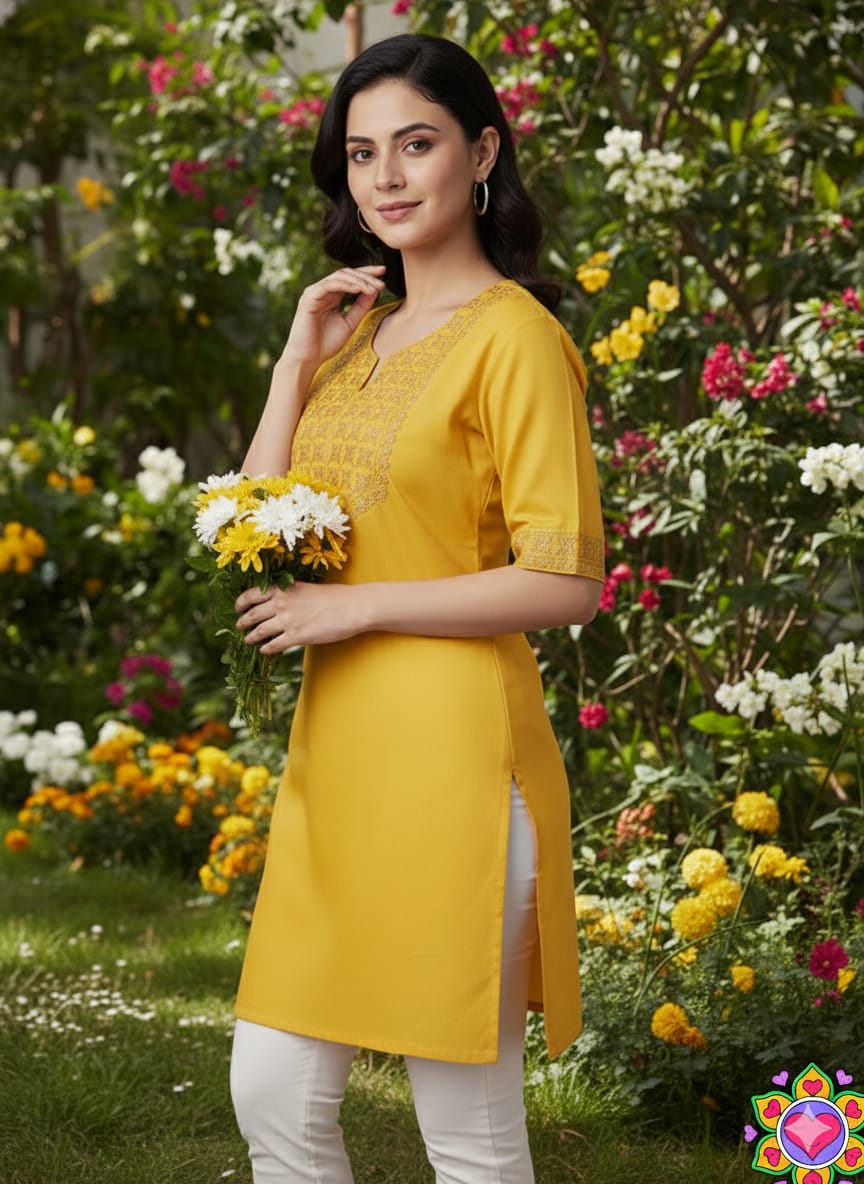 NEW LAUNCHING BEAUTIFUL TUNIC  - Yellow - image_02_021b0a4a8cb7.jpg