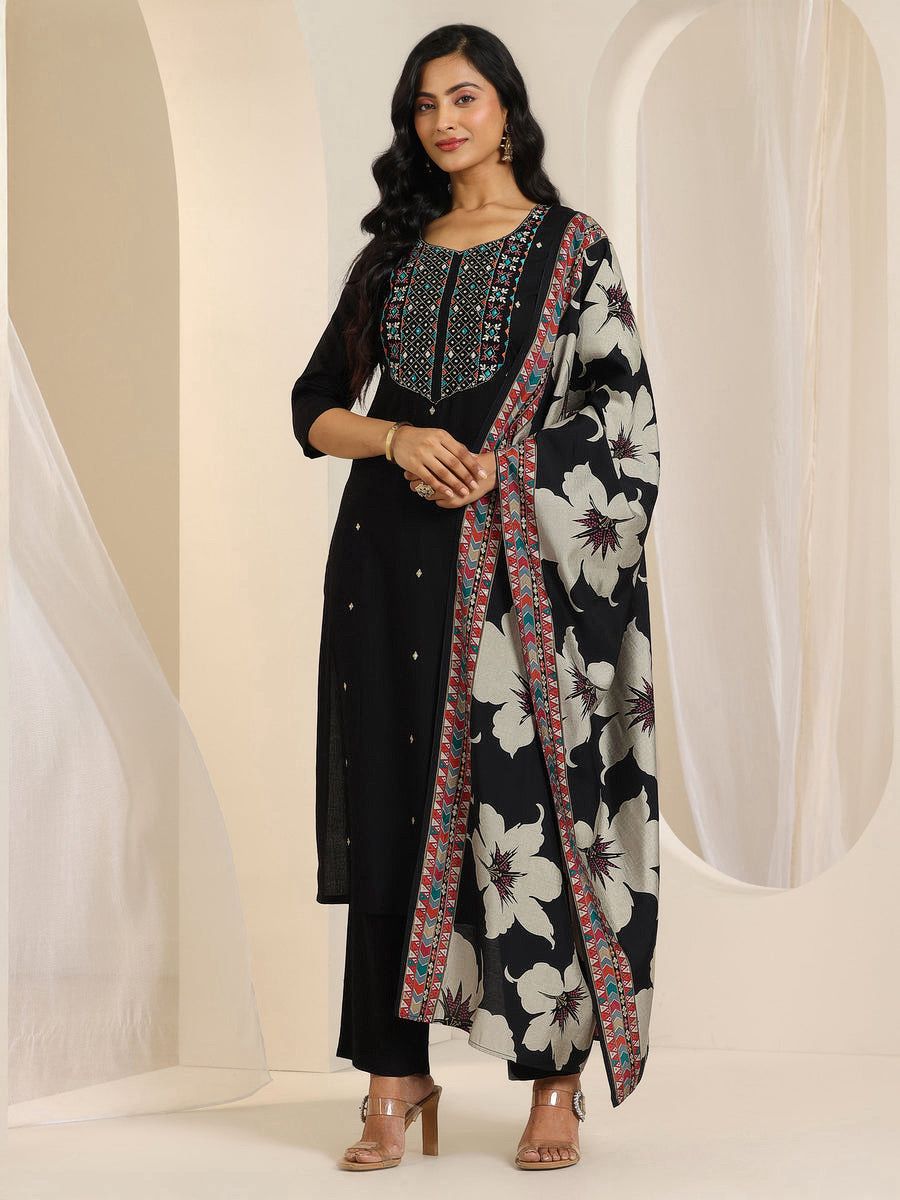 New Reyon beautiful Suit Set and Duppta  - Black - image_03_f1dc7b83d5ea.jpg