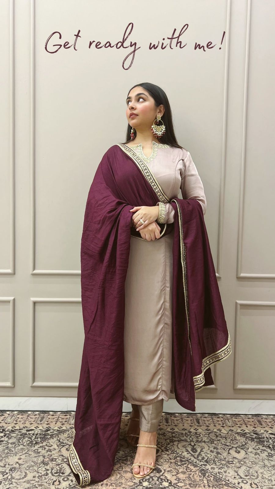 New Roman Fabric beautiful suit set - Multi - Mc-1103Crim - image_04_06cae5b68607.jpg