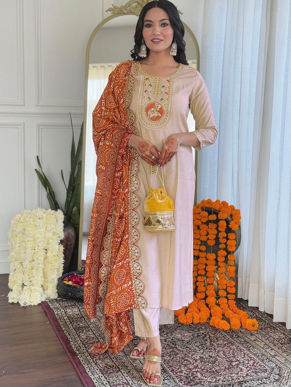 New Roman Fabric beautiful Suit Set - Multi - image_03_f91a160cd2ab.jpg