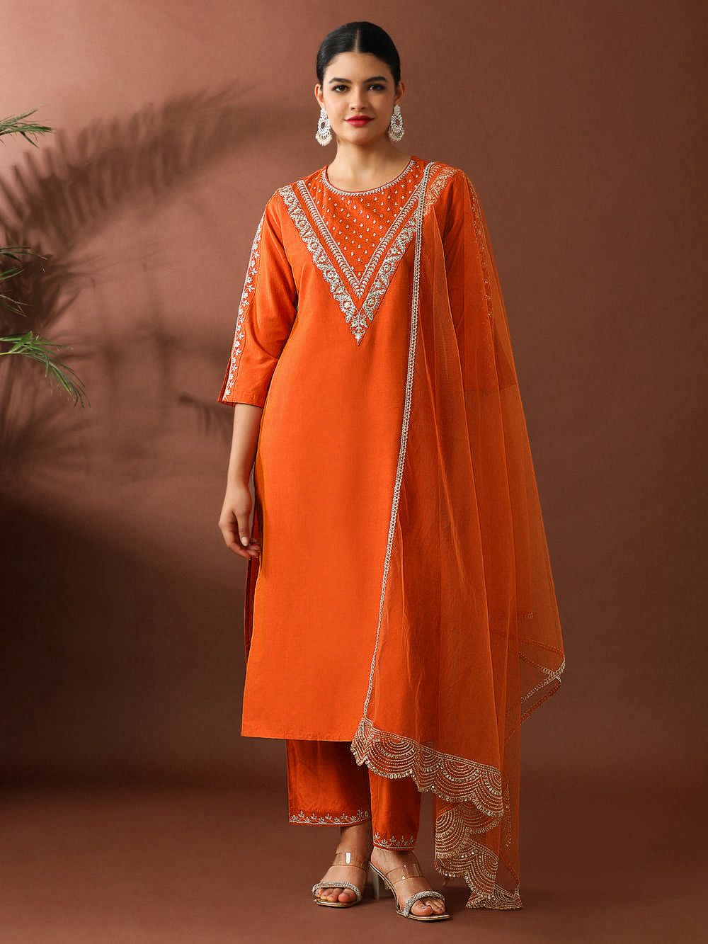 Presenting New Roman Fabric beautiful suit set - Orange - image_01_c882743b9e14.jpg