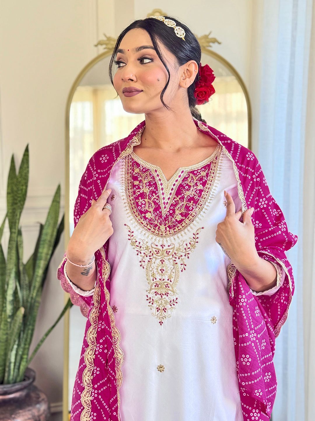 Presenting New Roman Fabric beautiful suit set - White - image_02_1b7061670b4c.jpg