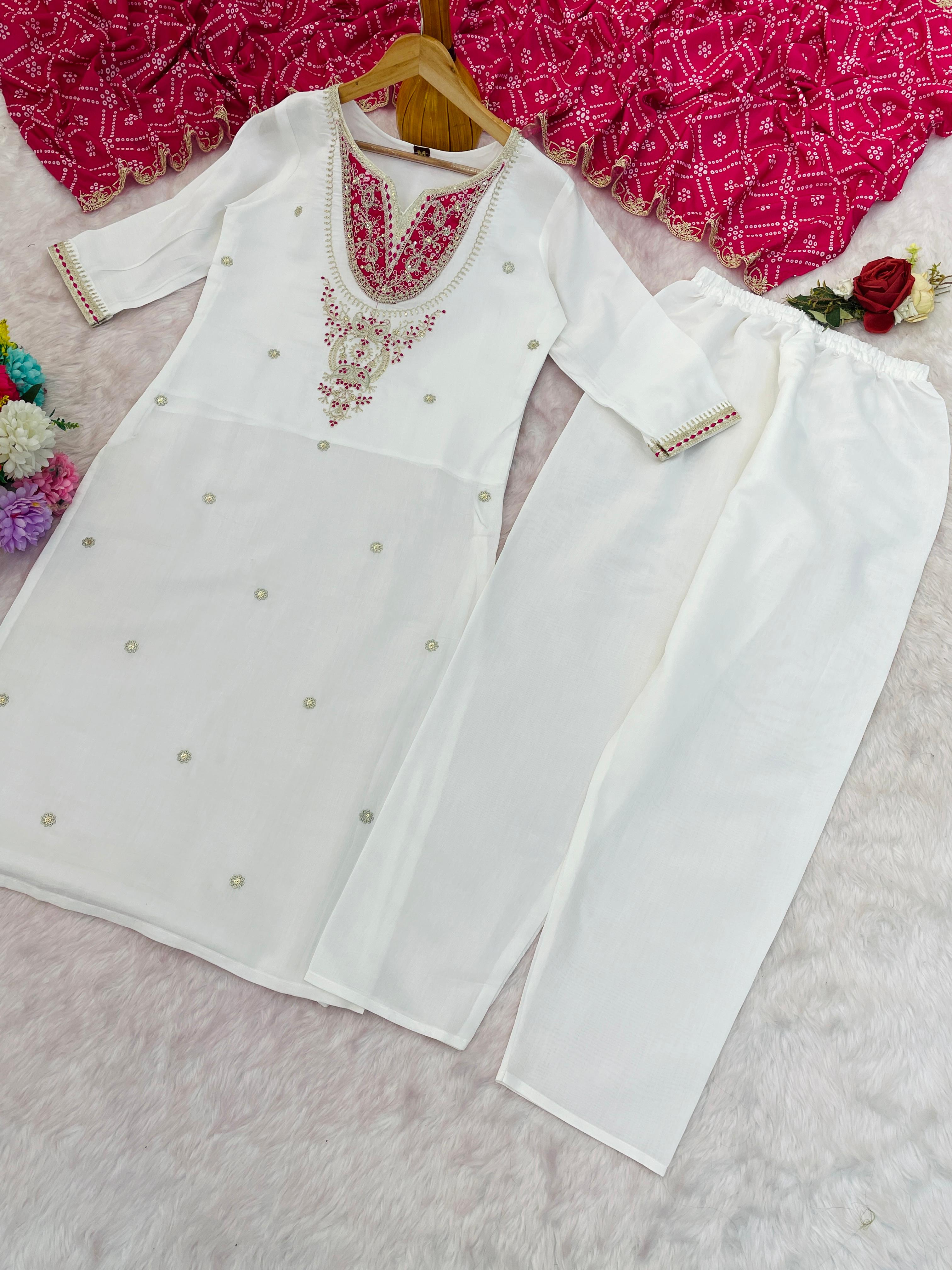 Presenting New Roman Fabric beautiful suit set - White - image_04_4d42578e61d9.jpg